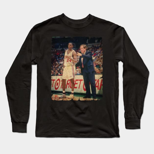 Seton Hall Legend Terry Dehere and The Late Coach Fitch Long Sleeve T-Shirt by Wendyshopart